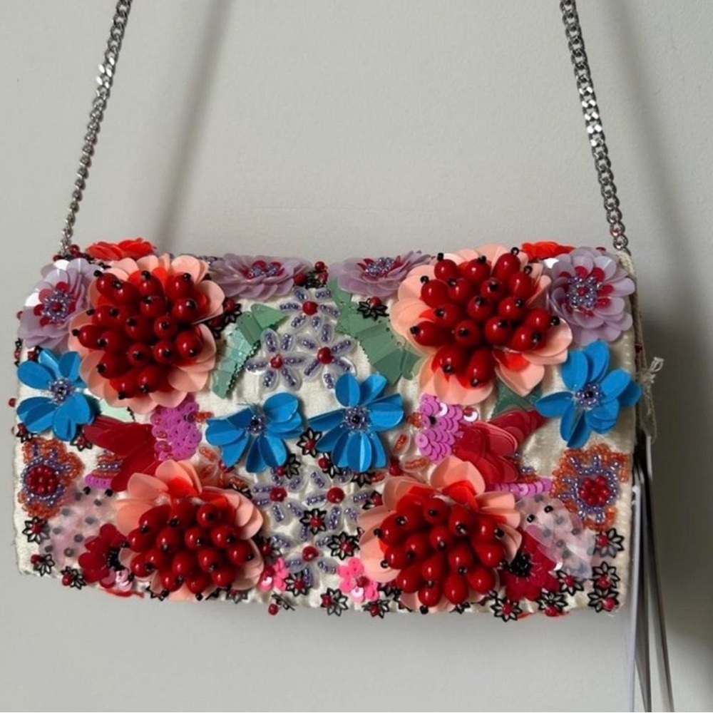 Viral Colorful Beaded and Sequin Bag, NWT